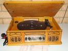 Portable Record Player/AMFM Radio Plus Vinyl Records