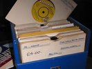 70s DJ box with 50 Northern Soul records all listed
