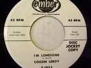 COUSIN LEROY I'M LONESOME RARE 1957 WL PROMO HOT BLUES