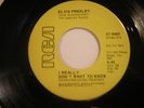 Elvis Presley I REALLY DON'T WANT TO KNOW Yellow PROMO