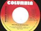 ROGER WATERS-Who Needs Information-CANADA 45 PINK FLOYD