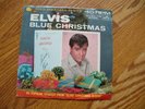 ELVIS PRESLEY Blue Christmas Wooden H Picture Sleeve 45