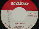 CHUCK THARP AND THE FIREBALLS 45 PROMO I DONT KNOW