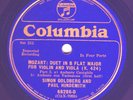 Orig.2x78 rpm Columbia: Simon Goldberg & Paul Hindemith