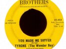 Tyrone Wonder Boy Four Brothers Northern Soul 45 Hear