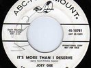 JOEY GEE - MORE THAN I DESERVE ORIG  NORTHERN SOUL HEAR