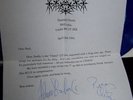 COIL #'d blue vinyl derek JARMAN themes 7 signed letter