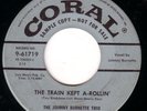 JOHNNY BURNETTE TRIO 45 THE TRAIN KEPT A ROLLIN DJ orig