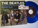 Beatles Blue vinyl 45 LONG AND WINDING ROAD custom slv