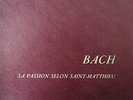 BOX J-S. BACH Matthaus Passion LEHMANN DF 32/35