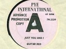 GUITAR RED JUST YOU AND I ORIGINAL UK PYE INT  PROMO 7