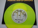 SEX PISTOLS GOD SAVE THE QUEEN RARE A&M YELLOW VINYL 45