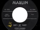 STEVE ALAIMO rockabilly teen 45 on MARLIN She’s My Baby