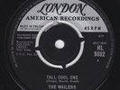WAILERS Tall Cool One FRAT GARAGE mod dancer UK 45 HEAR