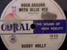 BUDDY HOLLY ORIGINAL AUSTRALIAN 45 ON CORAL/PROMO SHEET