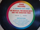 LP Beatles Beach Boys Free Record Club Flexi 45 MINT