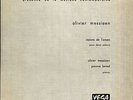 MESSIAEN, Y. LORIOD Visions l'amen French LP VEGA 368