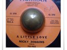 Nicky Robbins A Little Love POPCORN R&B SOUL HEAR 45