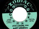 RUBY ANDREWS soul 45 on ZODIAC “Just Loving You”  HEAR