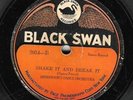 BLACK SWAN 78rpm PACE PHONOGRAPH  Shake It And Break It