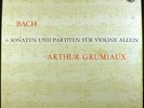 GRUMIAUX Bach 6 Sonatas Solo Violin 3 LP Box Philips NM