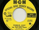 VAN DYKE PARKS 45RPM '65 MGM NUMBER NINE VG++ PROMO