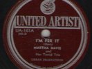 78 RPM Martha Davis United Artist UA-161 in V+E-