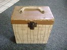 Old 45's Record Box with 29 45's Inside-BEATLES,ELVIS