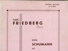 Zodiac LP Z 1001 Carl FRIEDBERG piano Schumann RARE 1ST
