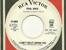 PAUL ANKA RARE NORTHERN SOUL I CANT HELP LOVING YOU RCA