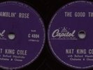 78 RPM - NAT KING COLE - RAMBLIN' ROSE - 1962 - RARE