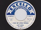 SWAMP BLUES LAZY LESTER  I Told My Little Woman EXCELLO