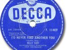 1961 BILLY FURY 78 RPM Record Id Never Find Another You