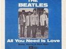 BEATLES All You Need Is Love RARE Sweden Denmark P/S 45