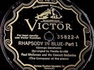 GERSHWIN-RHAPSODY IN BLUE-COMPOSER PLAYS VICTOR SCROLL