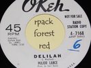 MAJOR LANCE - Delilah - OKEH  - promo  45