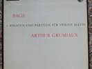 GRUMIAUX - BACH -6 Sonates Violin - HIFI STEREO NM