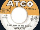 Soul 45: BEN E. KING on Atco - I Can't Break the News
