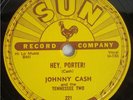 JOHNNY CASH   Hey Porter 78 rpm   Original on Sun VG+ 