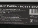 Frank Zappa - Bobby Brown. Black label 3-track promo.