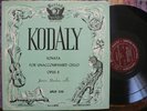 JANOS STARKER lp SONATA FOR UNACCOMPANIED CELLO OPUS 8 