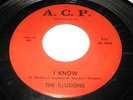 THE ILLUSIONS - I Know - Rare ORIG private GARAGE 45