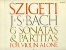 SZIGETI BACH SOLO SONATAS PARTITAS VANGUARD 3 LP BOX