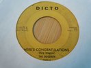 BOSSMEN 45 dicto 1001 MI GARAGE DICK WAGNER LOU REED he
