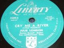 JULIE LONDON CRY ME A RIVER & S'WONDERFUL 78 RPM LIBERTY