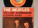 BEATLES 45 YELLOW SUBMARINE 1966 ps NO SEAM SPLITS no skips ELEANOR RIGBY no lp