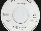 ELVIS PRESLEY - USA PROMO 45 - THAT'S ALL RIGHT/BLUE MOON OF KENTUCKY (447.0601)