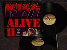 KISS ALIVE II - ORIGINAL 1977 PROMOTIONAL COPY DOUBLE RECORD LP w/ TATTOO SHEET