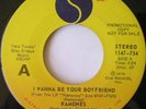 THE RAMONES I wanna be your boyfriend PROMO 1976  Canada SIRE 45