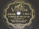 Henry Allen Jr. & New York Orch. on Victor 78 V-38073 - It Should Be You